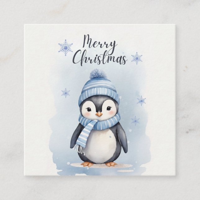 Tarjeta De Recepción "Pingüino lindo" (Anverso)