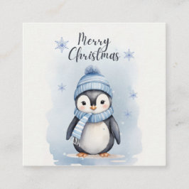 Tarjeta De Recepción "Pingüino lindo"