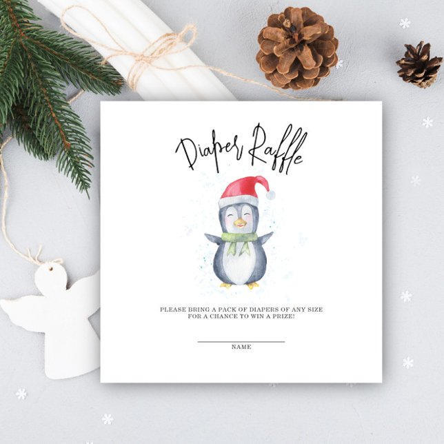 Tarjeta De Recepción Pingüino - rifa de pañales (Subido por el creador)