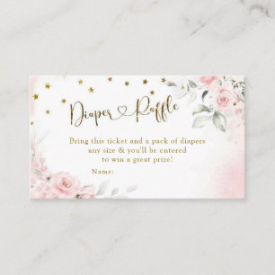Tarjeta De Recepción Pink Angel Baby Heaven Enviado Diaper Raffle