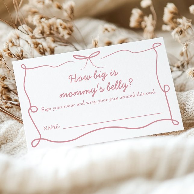 Tarjeta De Recepción Pink Baby Is Brewing How Big Is Mommy's Belly (Subido por el creador)