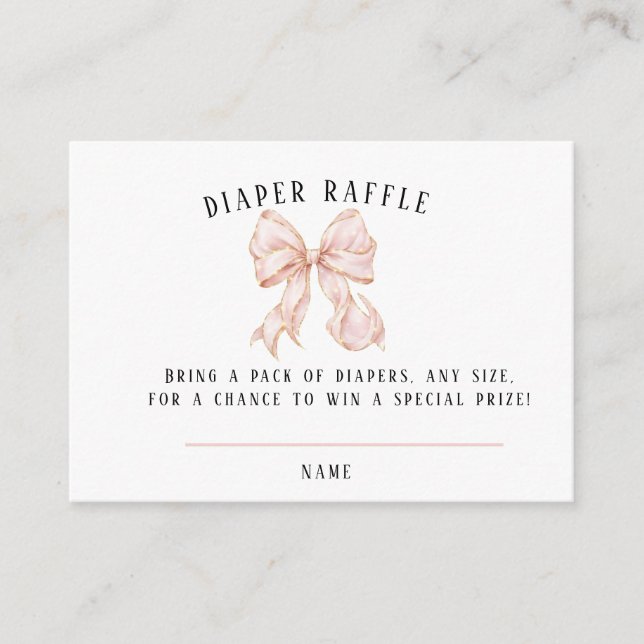 Tarjeta De Recepción Pink Bow Baby Shower Books fo (Anverso)