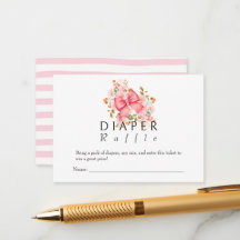 Pink Bow Flour acuarela ducha de bebé