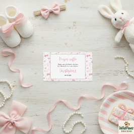 Tarjeta De Recepción Pink Bow Girl Baby Shower – Cute & Fun Party