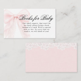 Tarjeta De Recepción Pink Bow Girl Modern Baby Shower 