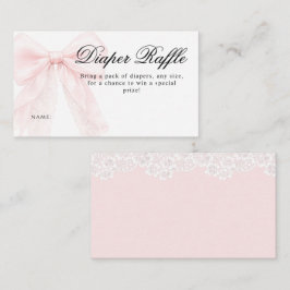 Tarjeta De Recepción Pink Bow Girl Modern Baby Shower 