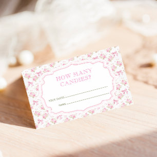 Tarjeta De Recepción Pink Bow Love Shack Adivinan Cuántos Canales