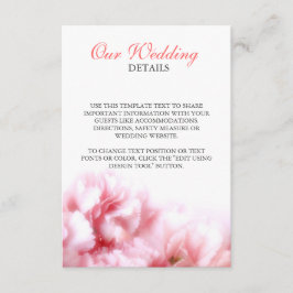 Tarjeta De Recepción Pink Carnations