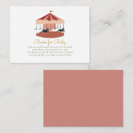 Tarjeta De Recepción Pink Carousoks for Baby Enclosure Card
