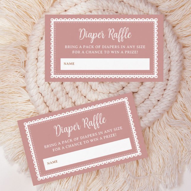 Tarjeta De Recepción Pink Cielito Lindo Baby Shower Diaper Raffle (Subido por el creador)