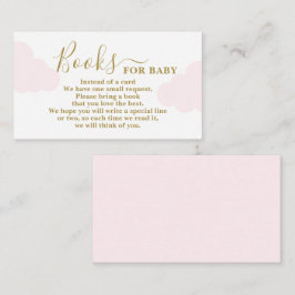 Tarjeta De Recepción Pink Clouds Baby Shower Books for Baby Card