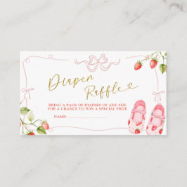 Tarjeta De Recepción Pink Coquette Baby Clothes Berry Diaper Raffle