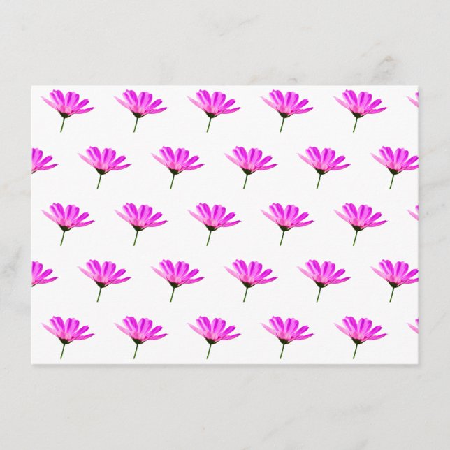 Tarjeta De Recepción Pink Daisy (Anverso)