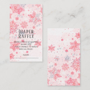 Tarjeta De Recepción Pink Diaper Raffle Baby It's Cold Exterior Card