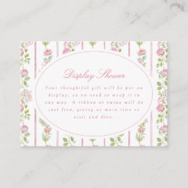 Tarjeta De Recepción Pink Floral Grandmillennial Bridal Shower