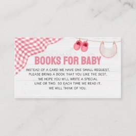 Tarjeta De Recepción Pink Football Baby Shower Books for Baby