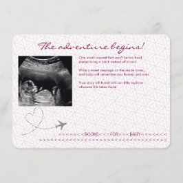 Tarjeta De Recepción Pink Globe Passport Travel Books for Baby