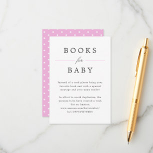 Tarjeta De Recepción Pink Grand Millennium Books for Baby Request