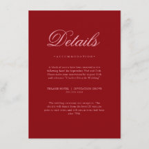 Pink Red Valentines  Elegant Neutral Details Card