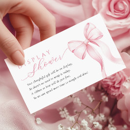 Tarjeta De Recepción Pink Ribbon Display Shower Enclosure Card