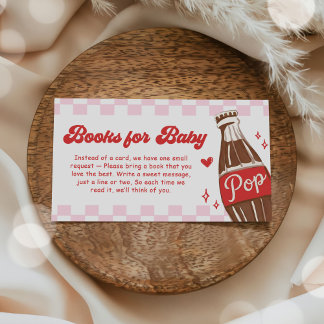 Tarjeta De Recepción Pink She's Ready to Pop Baby Shower Books for Baby