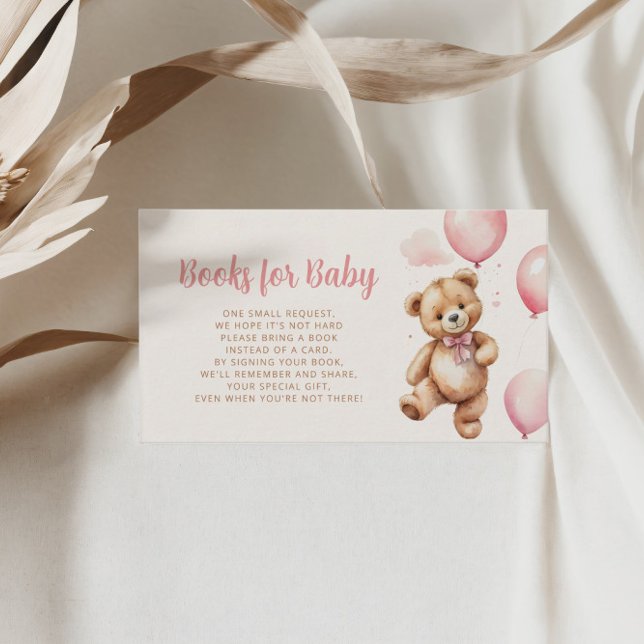 Tarjeta De Recepción Pink Teddy Bear Baby Shower Boys For Baby (Subido por el creador)