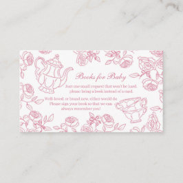 Tarjeta De Recepción Pink Toile Tea Party Books for Baby