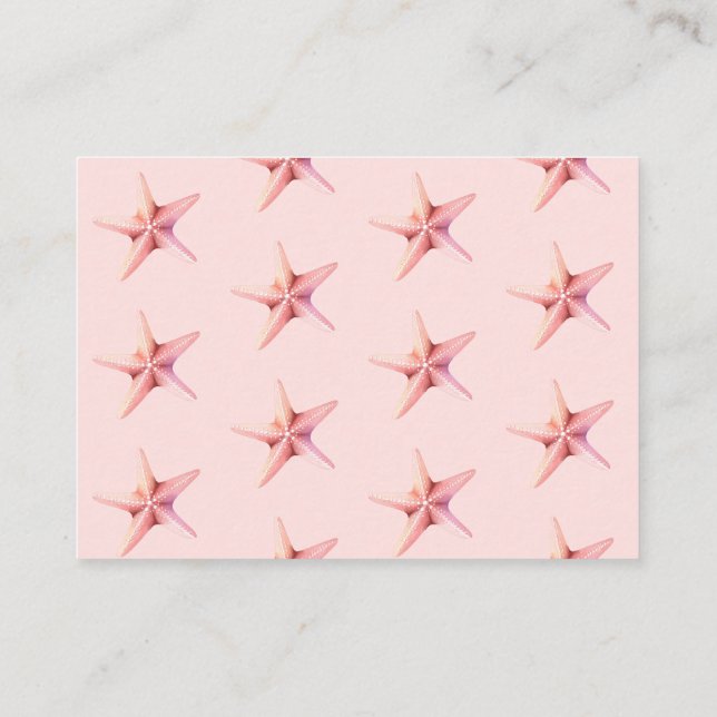 Tarjeta De Recepción Pink Under Sea baby Shower Books para el bebé (Reverso)