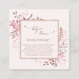 Tarjeta De Recepción Pink Wildflower Baby in Bloom Books for Baby