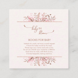 Tarjeta De Recepción Pink Wildflower Baby in Bloom Books for Baby