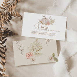 Tarjeta De Recepción Pintada de la receta de la receta de la boho fall 