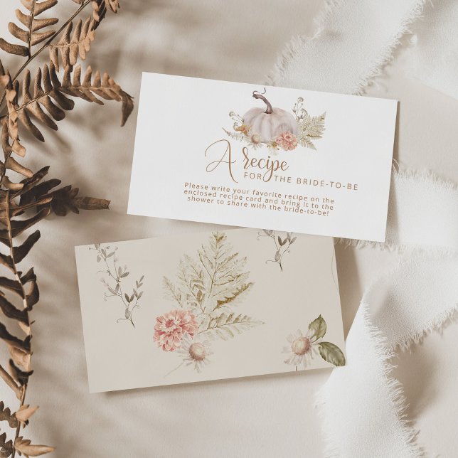 Tarjeta De Recepción Pintada de la receta de la receta de la boho fall  (Subido por el creador)