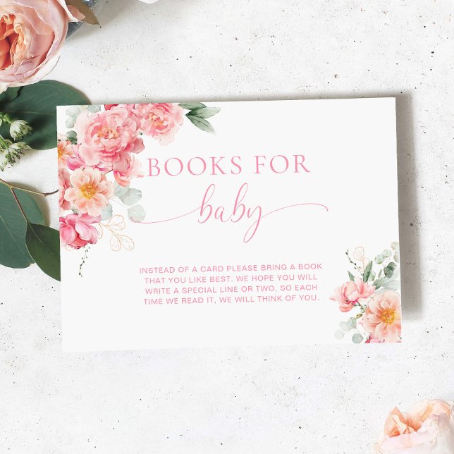 Tarjeta De Recepción Piper Peony Baby Shower Boys For Baby Request (Books For Baby Card Piper Peony )