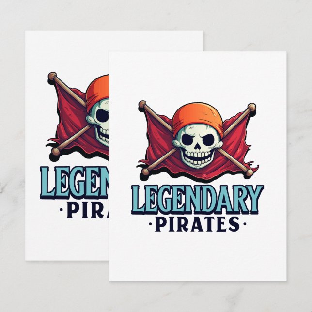 Tarjeta De Recepción Piratas legendarios (Anverso / Reverso)