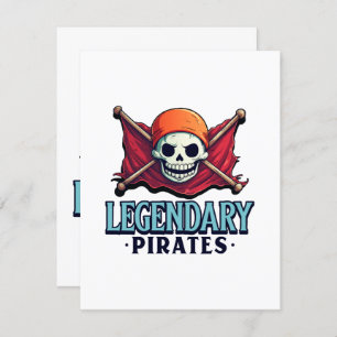 Tarjeta De Recepción Piratas legendarios