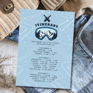 Tarjeta De Recepción Pista de esquí de fin de semana de Bachelor Party 
