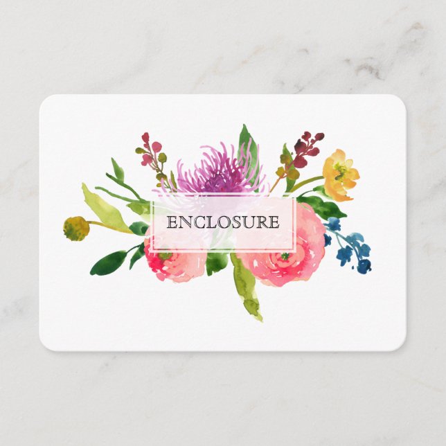 Tarjeta De Recepción PixDezines direcciones mitzvah/acuarela floral (Anverso)