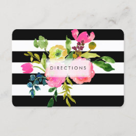 Tarjeta De Recepción PixDezines Directions Floral Mitzvah/DIY bckgrad