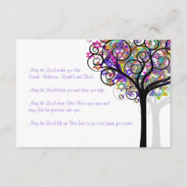 Tarjeta De Recepción PixDezines encierra árbol de la bata de la vida Mi