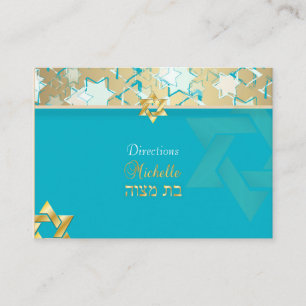 Tarjeta De Recepción PixDezines mitzvah direcciones tarjetas/estrellas