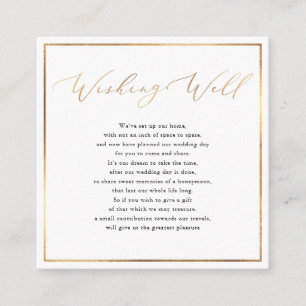 Tarjeta De Recepción PixDezines Que Desean Bien, Calligraphy Faux Gold