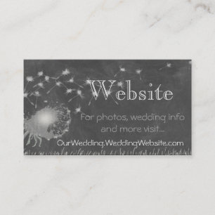 Tarjeta De Recepción Pizarra de la información del Web site de la boda