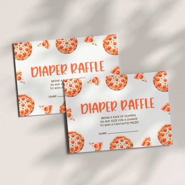 Tarjeta De Recepción Pizza Baby Shower Diaper Raffle (Subido por el creador)