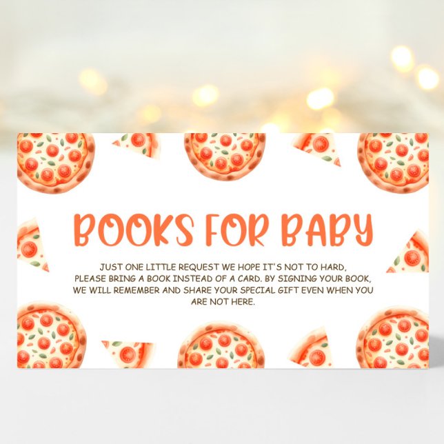 Tarjeta De Recepción Pizza Baby Shower Libros Para Bebés (Subido por el creador)