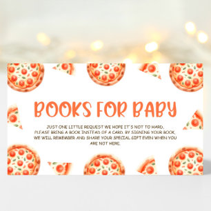 Tarjeta De Recepción Pizza Baby Shower Libros Para Bebés
