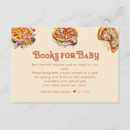 Tarjeta De Recepción Pizza | Baraja | Libros para Baby Baby Shower