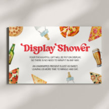 Pizza prepara pañales para la ducha de pantalla de