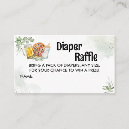 Tarjeta De Recepción Pizza y Raffle Baby Shower