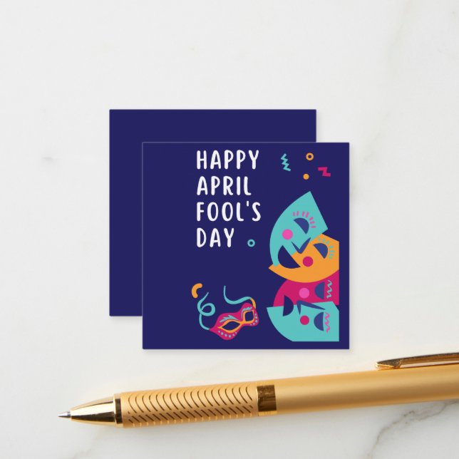 Tarjeta De Recepción Placa de papel del día de los inocentes de abril (Anverso/Reverso In Situ)