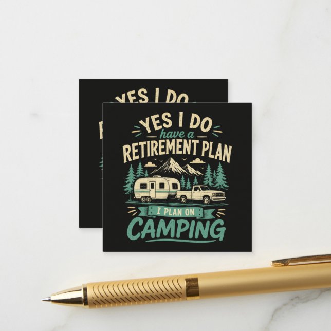 Tarjeta De Recepción Plan de jubilación de camping (Anverso/Reverso In Situ)
